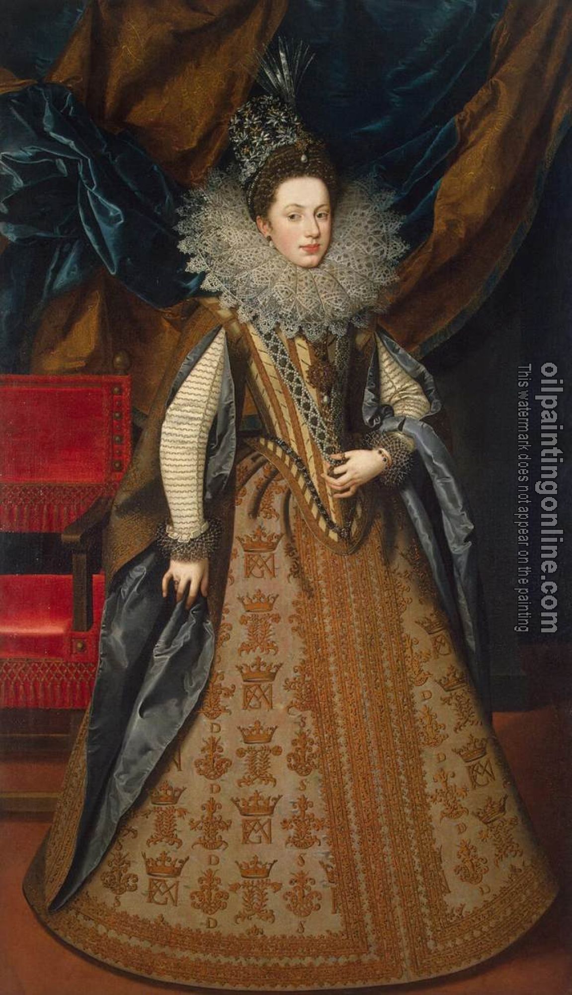 Pourbus, Frans the Younger - Portrait of Margaret of Savoy, Duchess of Mantua